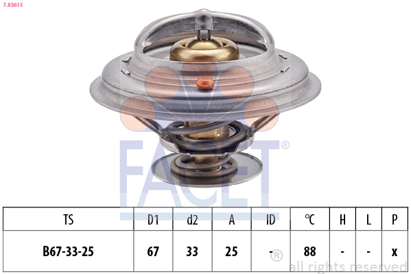 Termostato, refrigerante FACET 7.8361S