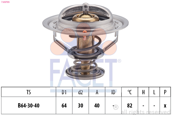 Termostato, refrigerante FACET 7.8370S