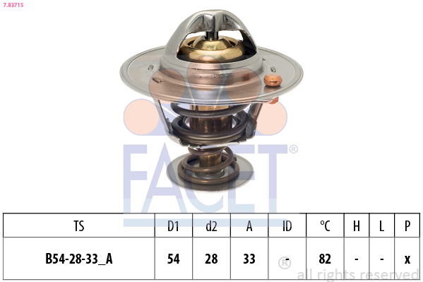 Termostato, refrigerante FACET 7.8371S