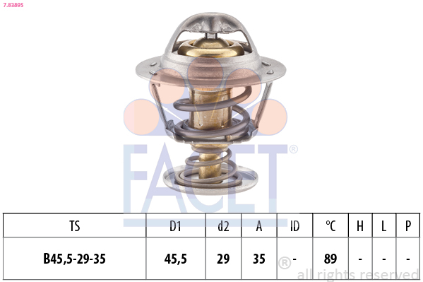 Termostato, refrigerante FACET 7.8389S