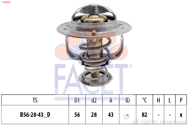 Termostato, refrigerante FACET 7.8399S