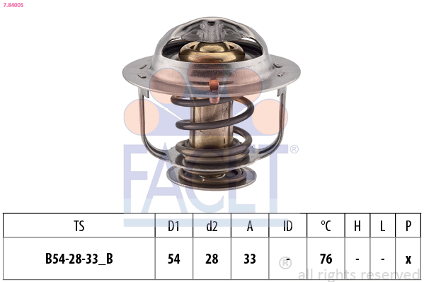 Termostato, refrigerante FACET 7.8400S