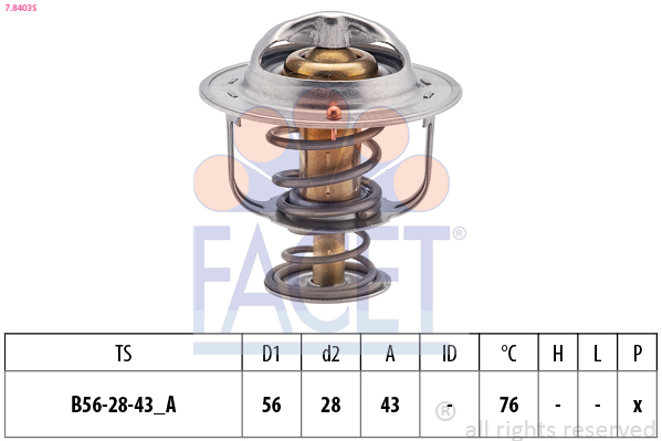 Termostato, refrigerante FACET 7.8403S