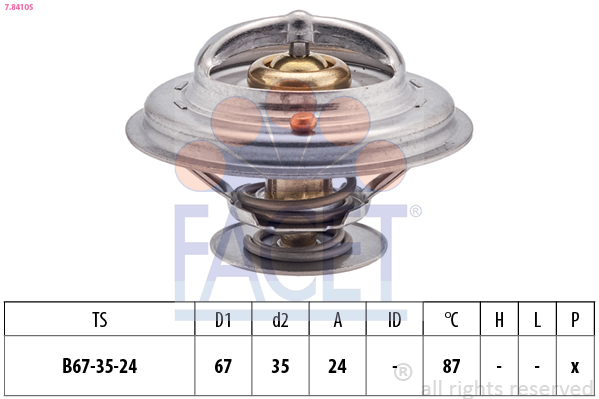 Termostato, refrigerante FACET 7.8410S