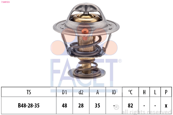 Termostato, refrigerante FACET 7.8415S