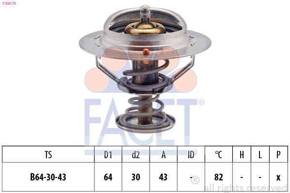 Termostato, refrigerante FACET 7.8417S
