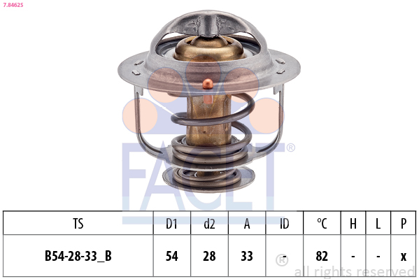 Termostato, refrigerante FACET 7.8462S