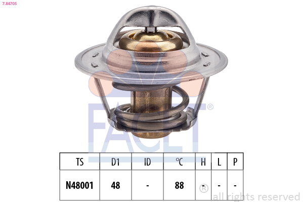Termostato, refrigerante FACET 7.8470S