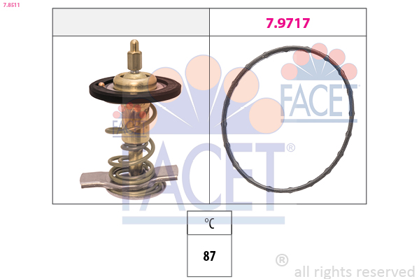 Termostato, refrigerante FACET 7.8511
