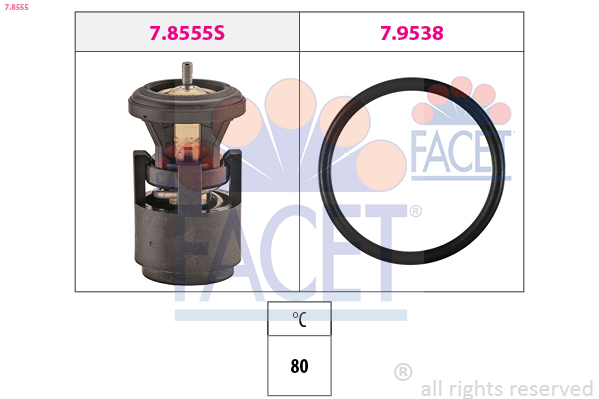 Termostato, refrigerante FACET 7.8555