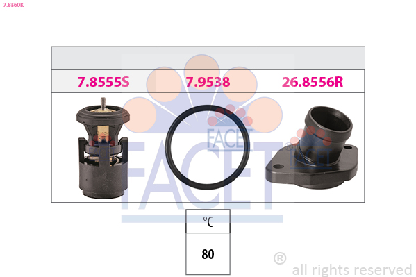 Termostato, refrigerante FACET 7.8560K