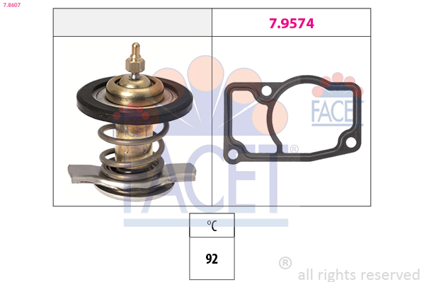 Termostato, refrigerante FACET 7.8607