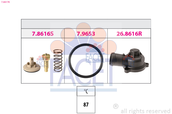 Termostato, refrigerante FACET 7.8617K