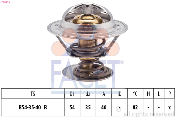 Termostato, refrigerante FACET 7.8641S