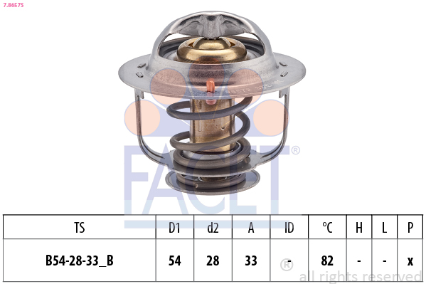 Termostato, refrigerante FACET 7.8657S