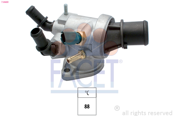 Termostato, refrigerante FACET 7.8669