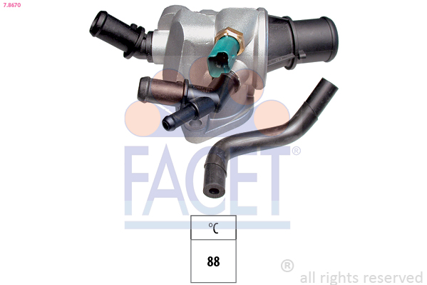 Termostato, refrigerante FACET 7.8670