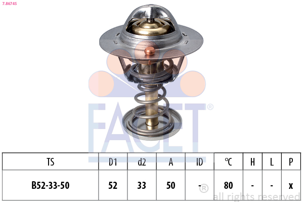 Termostato, refrigerante FACET 7.8674S