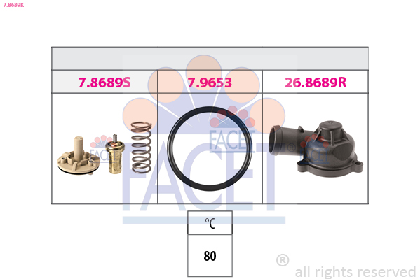 Termostato, refrigerante FACET 7.8689K
