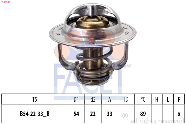 Termostato, refrigerante FACET 7.8693S