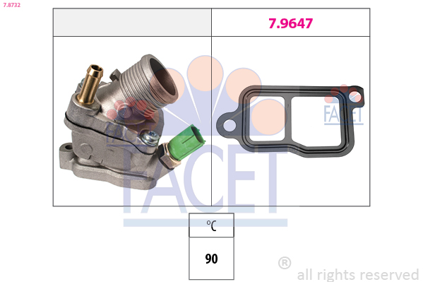 Termostato, refrigerante FACET 7.8732