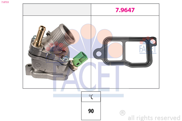 Termostato, refrigerante FACET 7.8733
