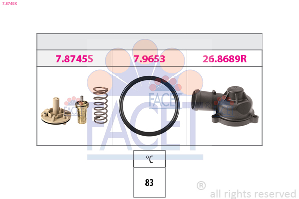 Termostato, refrigerante FACET 7.8745K