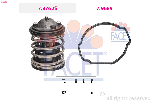 Termostato, refrigerante FACET 7.8762