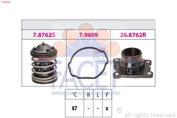 Termostato, refrigerante FACET 7.8762K