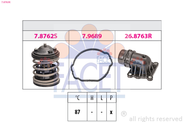 Termostato, refrigerante FACET 7.8763K