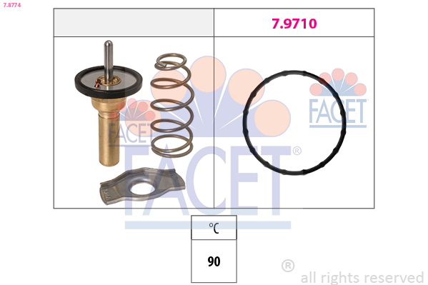 Termostato, refrigerante FACET 7.8774