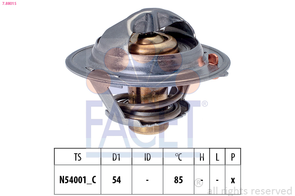 Termostato, refrigerante FACET 7.8801S