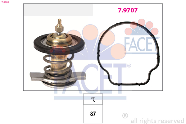 Termostato, refrigerante FACET 7.8805