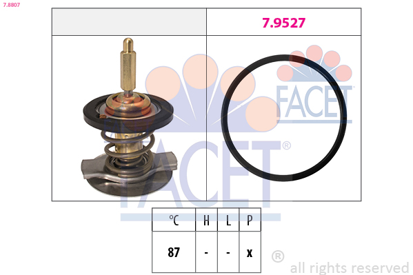 Termostato, refrigerante FACET 7.8807