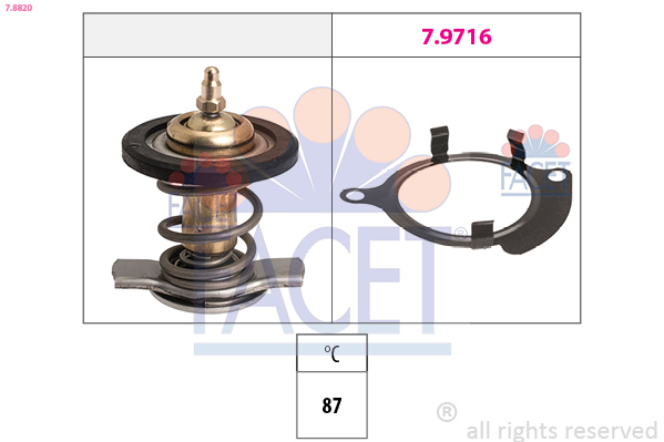 Termostato, refrigerante FACET 7.8820