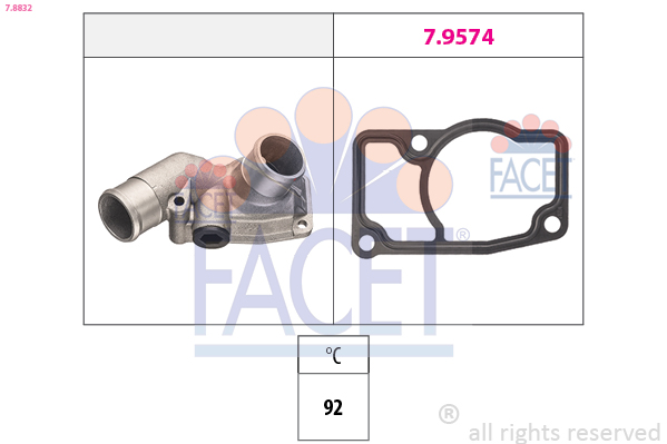 Termostato, refrigerante FACET 7.8832