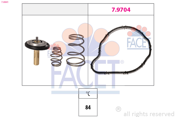 Termostato, refrigerante FACET 7.8841