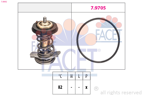 Termostato, refrigerante FACET 7.8842