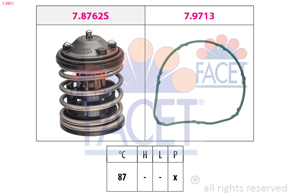 Termostato, refrigerante FACET 7.8851