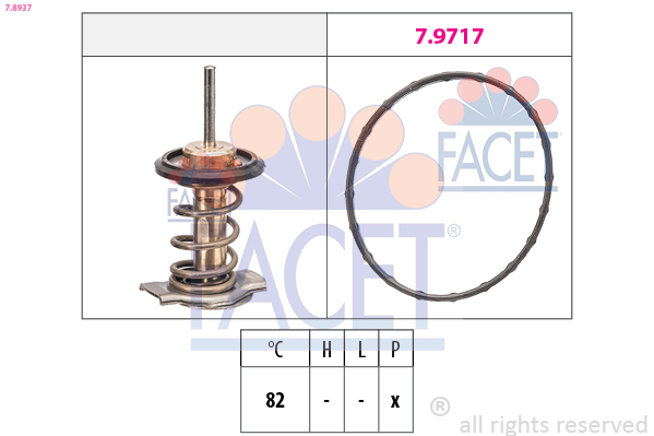 Termostato, refrigerante FACET 7.8937