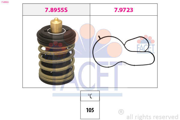 Termostato, refrigerante FACET 7.8955