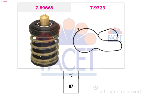 Termostato, refrigerante FACET 7.8966
