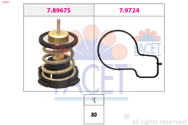 Termostato, refrigerante FACET 7.8967