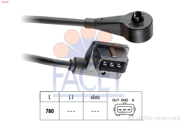 Sensore, n. giri FACET 9.0101
