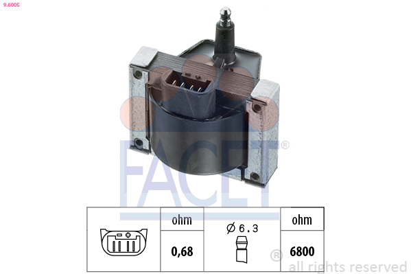 Bobina d'accensione FACET 9.6005
