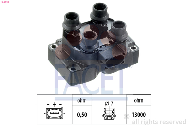 Bobina d'accensione FACET 9.6035