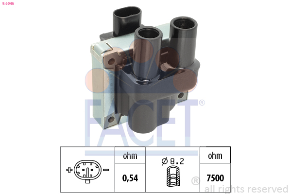 Bobina d'accensione FACET 9.6046