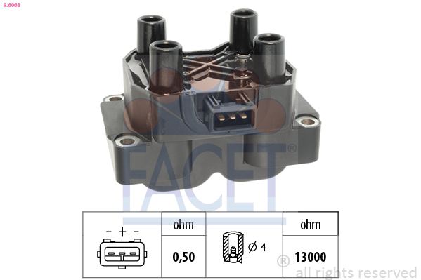 Bobina d'accensione FACET 9.6068
