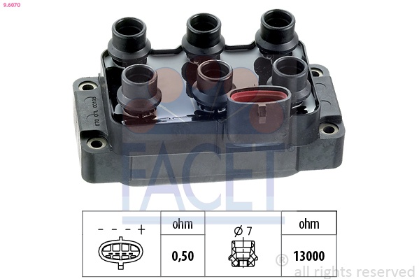 Bobina d'accensione FACET 9.6070