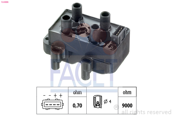 Bobina d'accensione FACET 9.6088